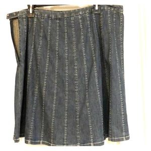Denim A-line skirt